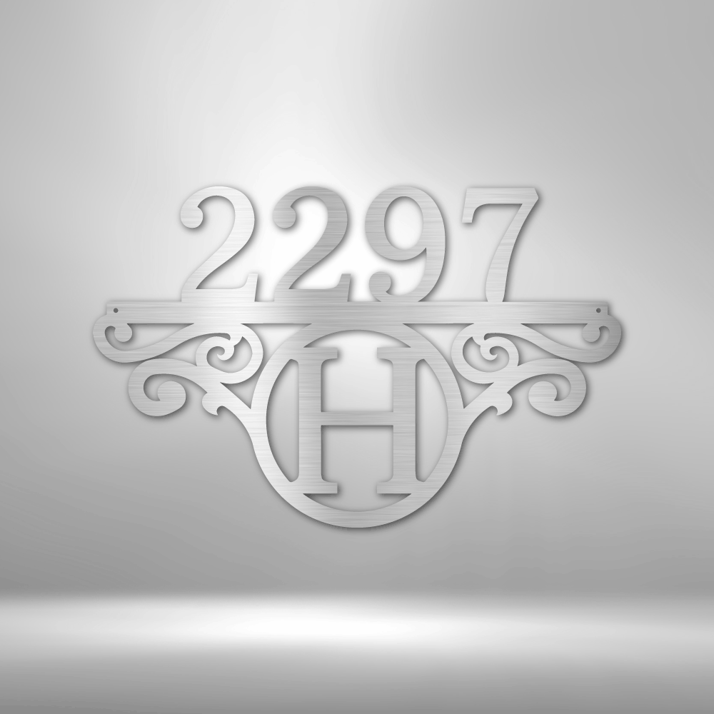 Initial Address Monogram - Steel Sign - Throttle Society